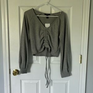 Gray crop-top